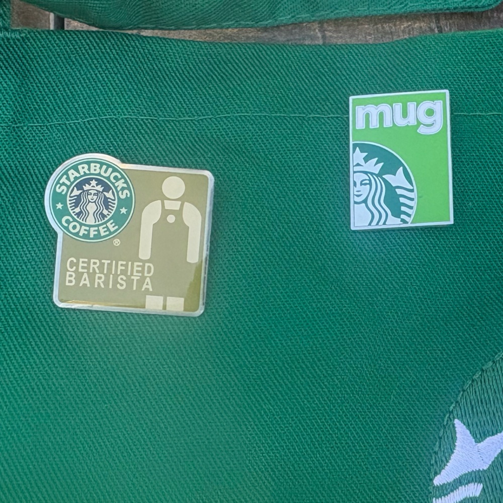 Starbucks certified Barista pin and mug pin
